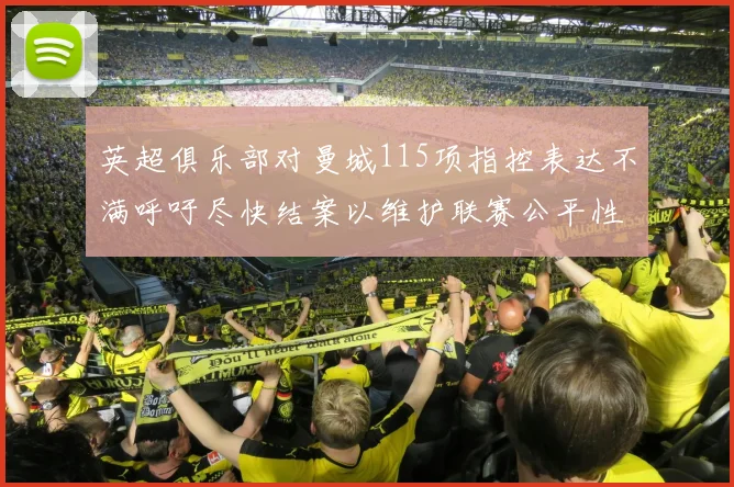 英超俱乐部对曼城115项指控表达不满呼吁尽快结案以维护联赛公平性